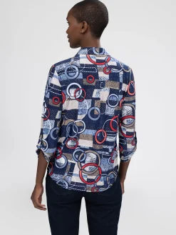 Blouse à manches 3/4 avec boutons