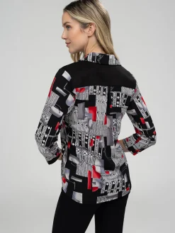 Blouse à manches 3/4 avec boutons