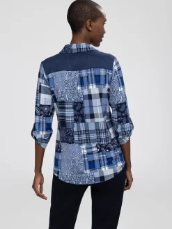 Blouse à manches 3/4 avec boutons