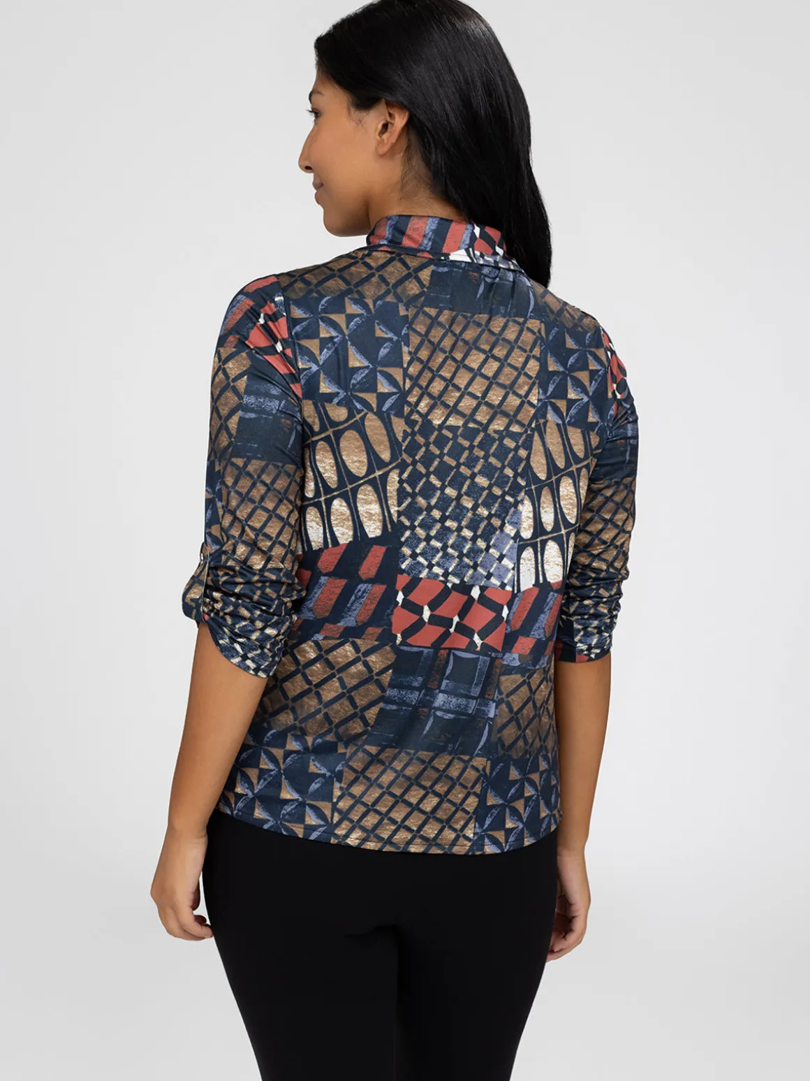 Blouse à manches 3/4 avec boutons