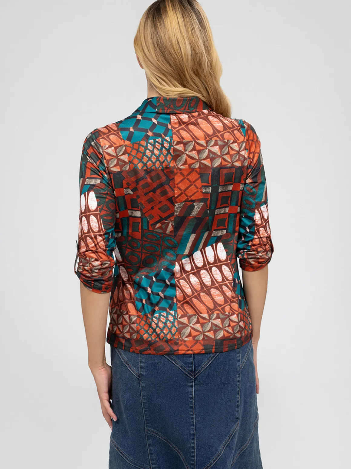 Blouse à manches 3/4 avec boutons
