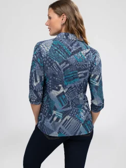 Blouse à manches 3/4 avec boutons