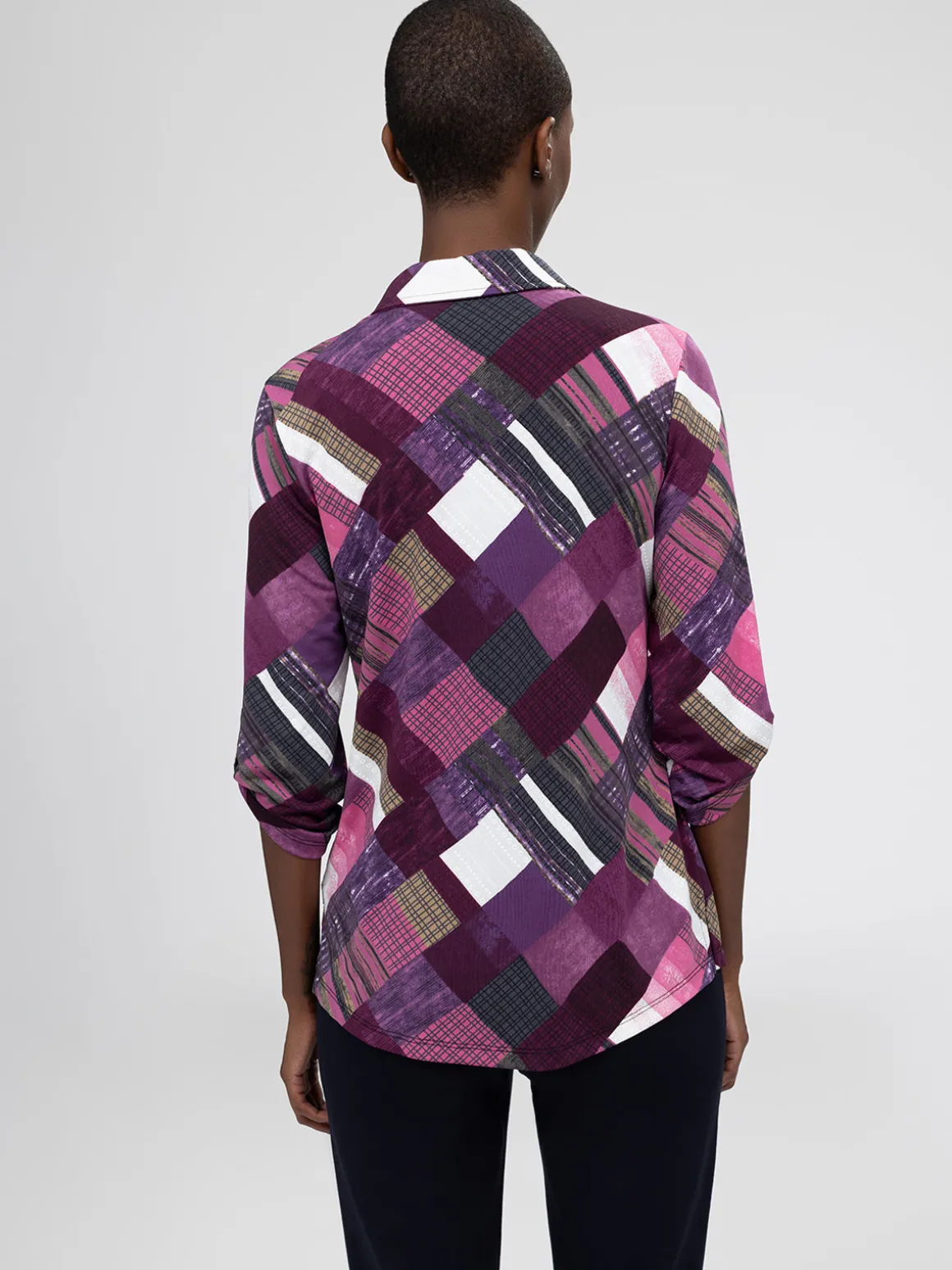 Blouse à manches 3/4 avec boutons