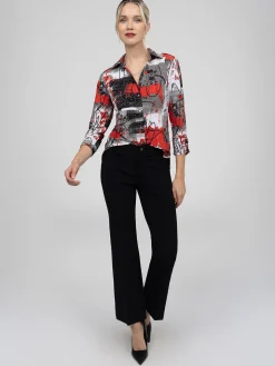 Blouse à manches 3/4 avec boutons