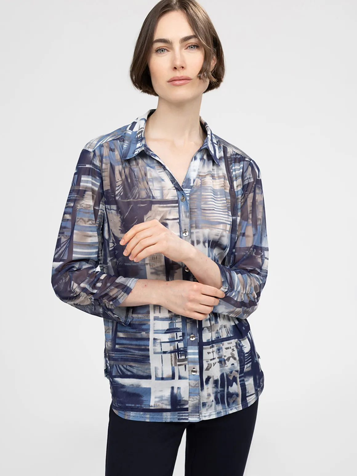 Blouse à manches 3/4 avec boutons
