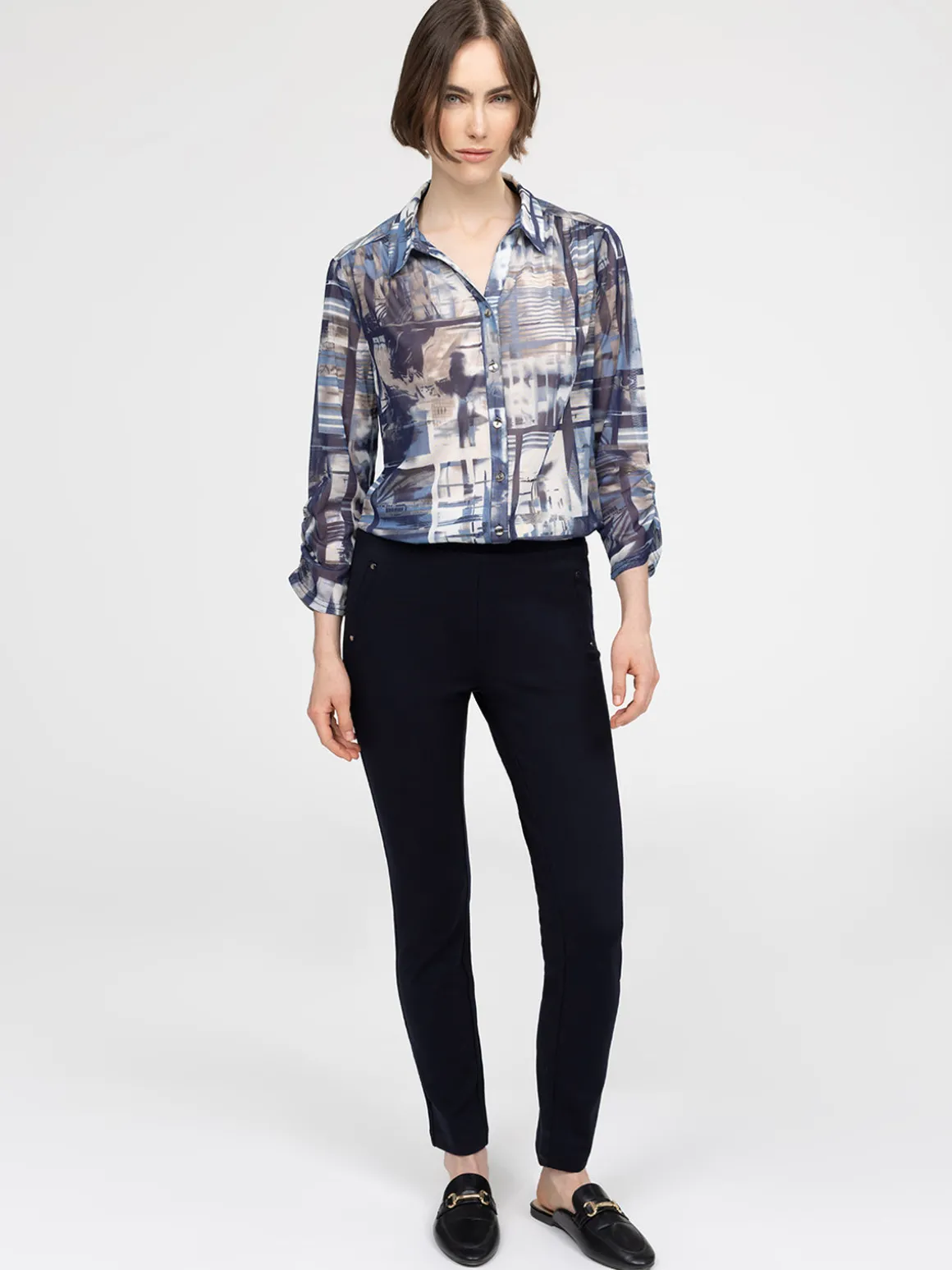 Blouse à manches 3/4 avec boutons