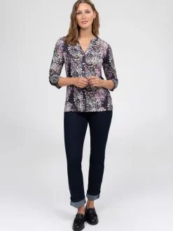 Blouse à manches 3/4 avec boutons