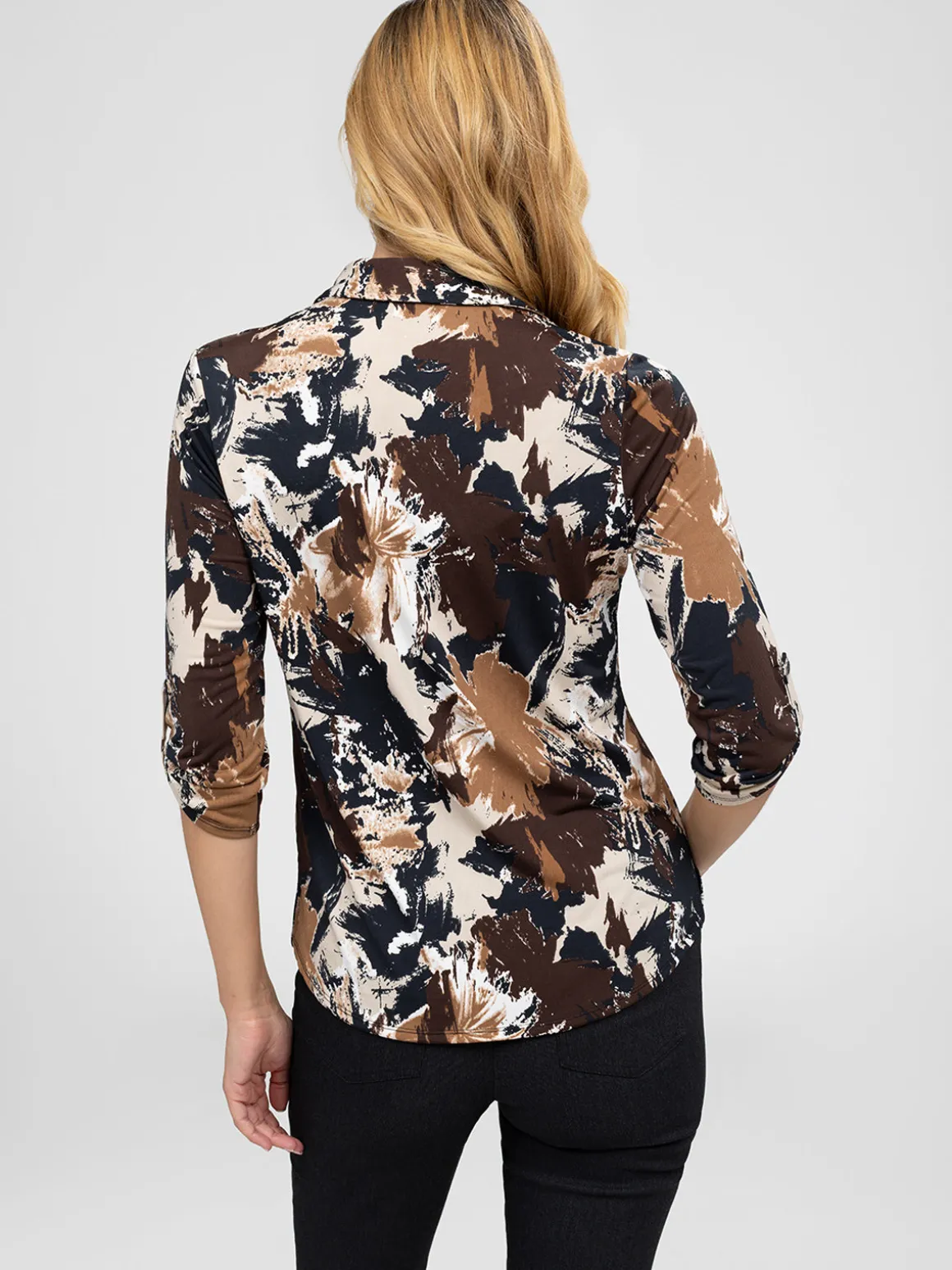 Blouse à manches 3/4 avec boutons