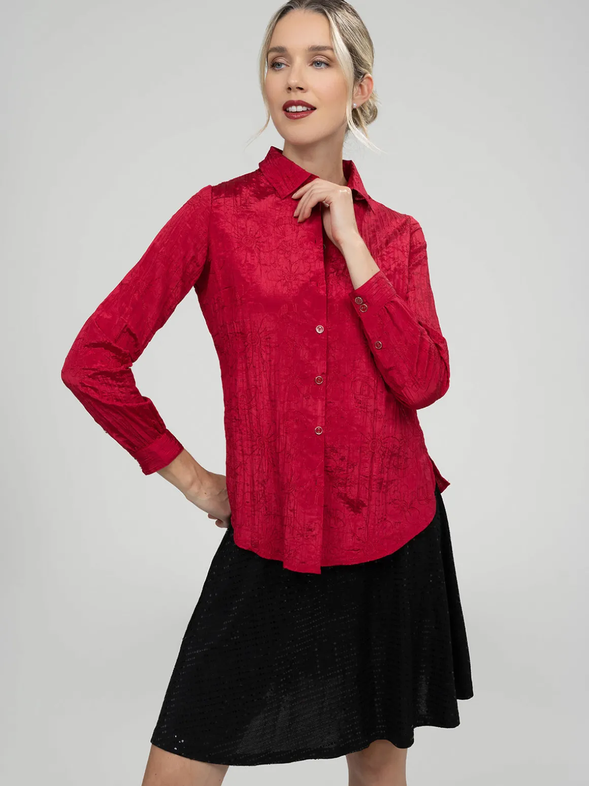 Blouse à manches longues avec boutons