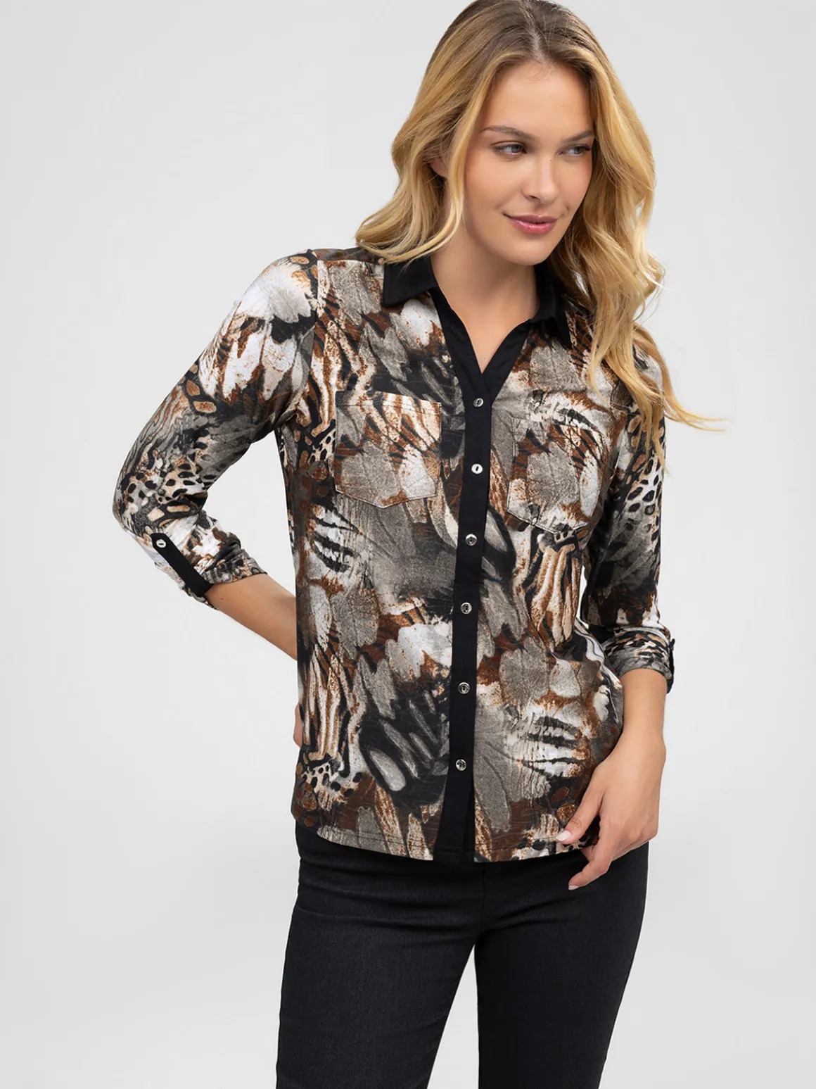 Blouse à manches longues avec boutons