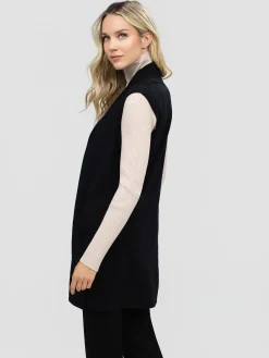 Cardigan en tricot ouvert sans manches
