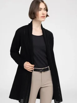 Cardigan en tricot ouvert à manches longues