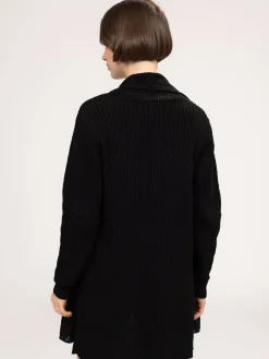 Cardigan en tricot ouvert à manches longues