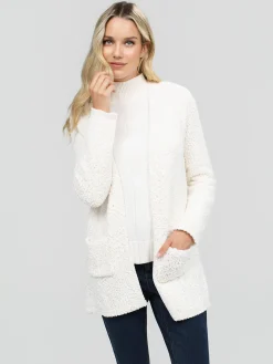 Cardigan en tricot ouvert ample à manches longues