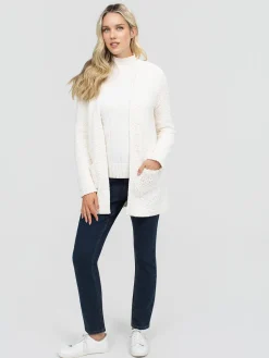 Cardigan en tricot ouvert ample à manches longues