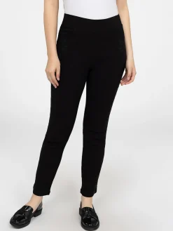 Pantalon droit semi-ajusté à enfiler - Petite