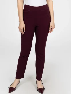 Pantalon droit semi-ajusté à enfiler - Petite