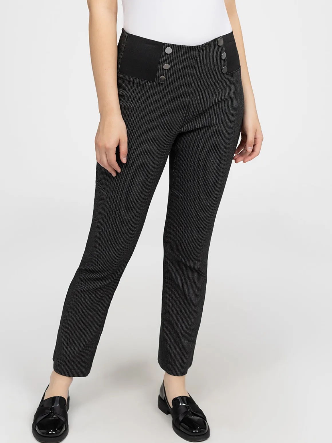 Pantalon droit semi-ajusté à enfiler - Petite