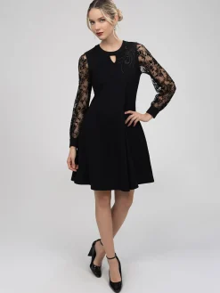 Robe midi évasée en tricot
