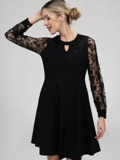 Robe midi évasée en tricot
