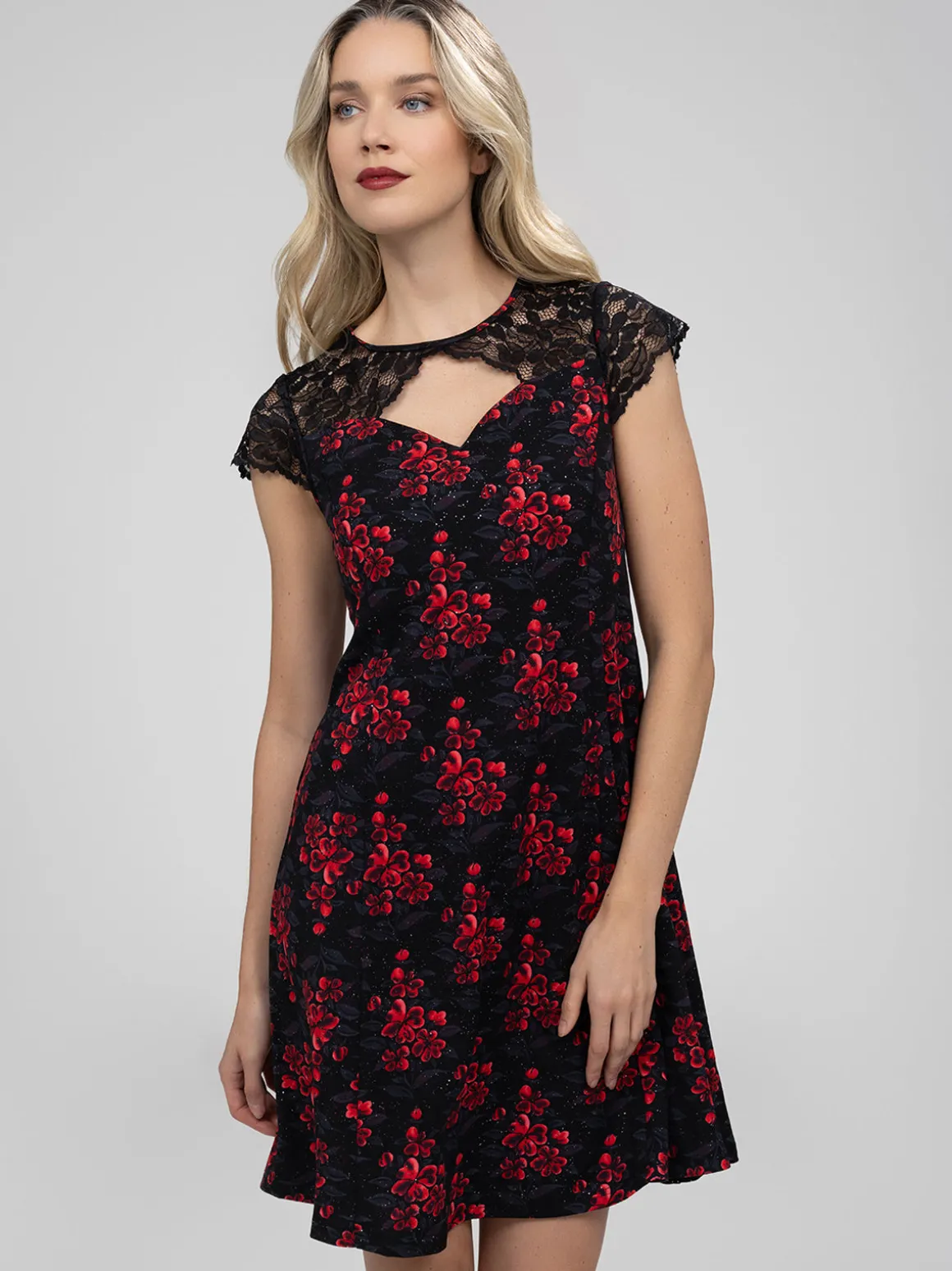 Robe midi évasée en tricot