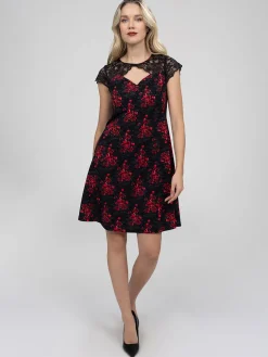 Robe midi évasée en tricot