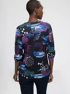 T-shirt ajusté à manches 3/4