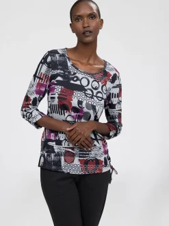 T-shirt ajusté à manches 3/4