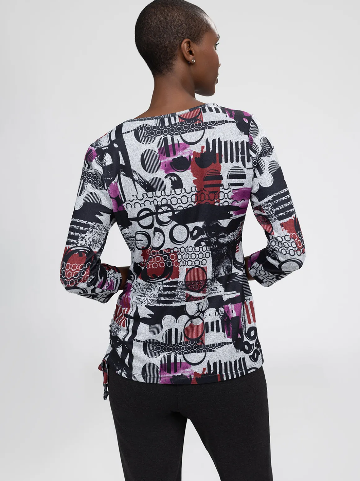 T-shirt ajusté à manches 3/4